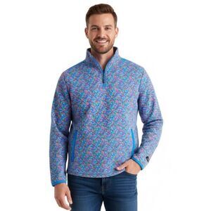 CHUBBIES Quilted 1/4 Zip Mens The Spade Pullover resort wear